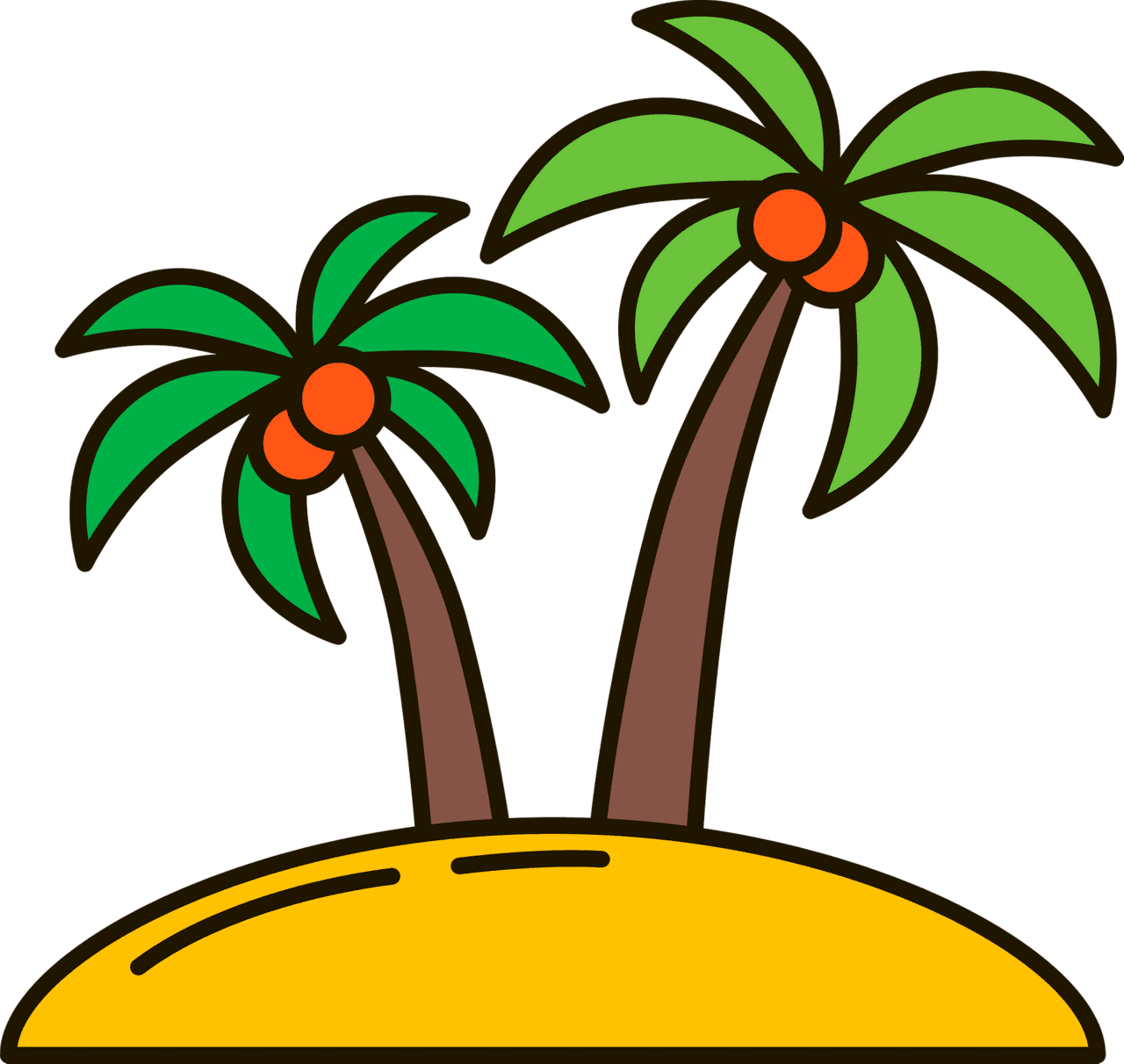 Island vector clipart images 2