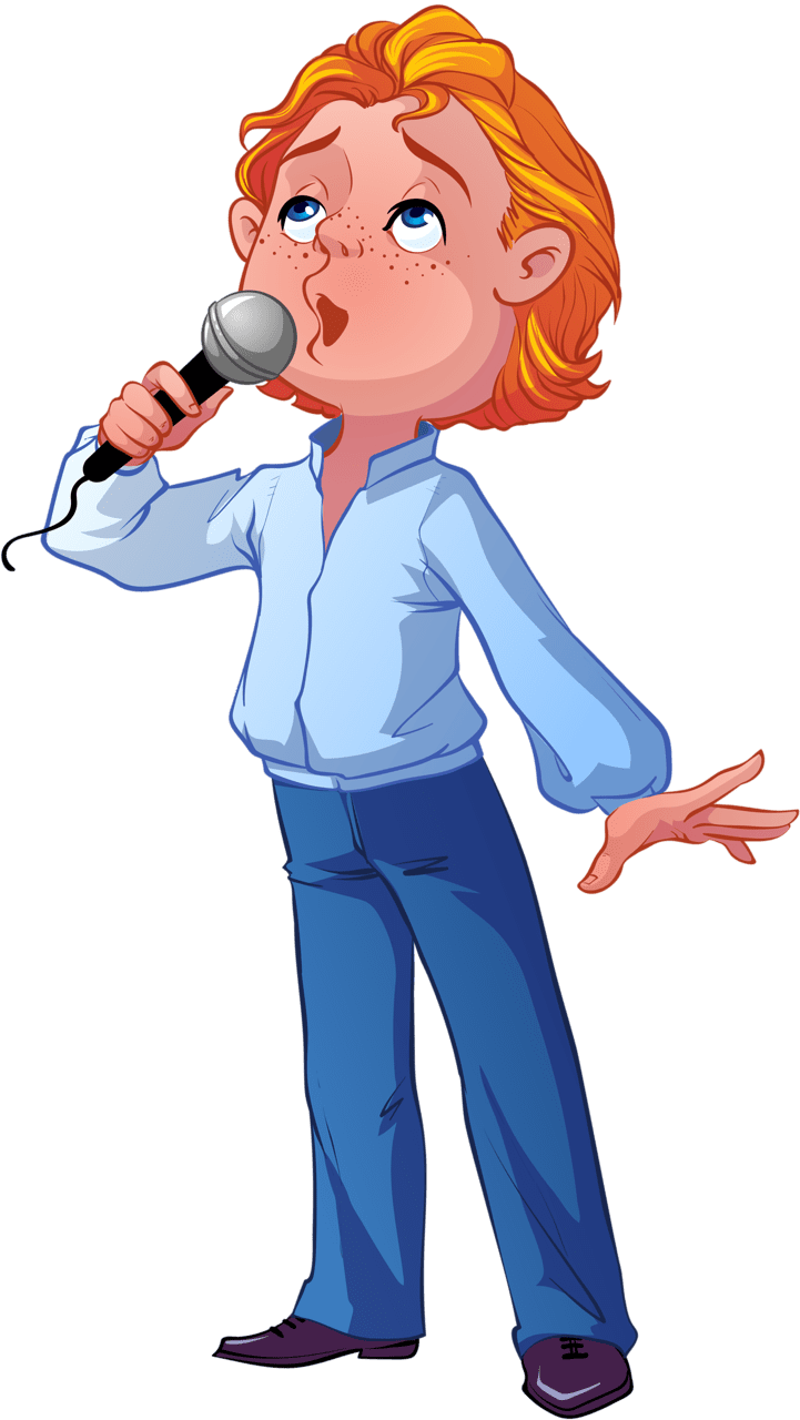 Singing clipart vector