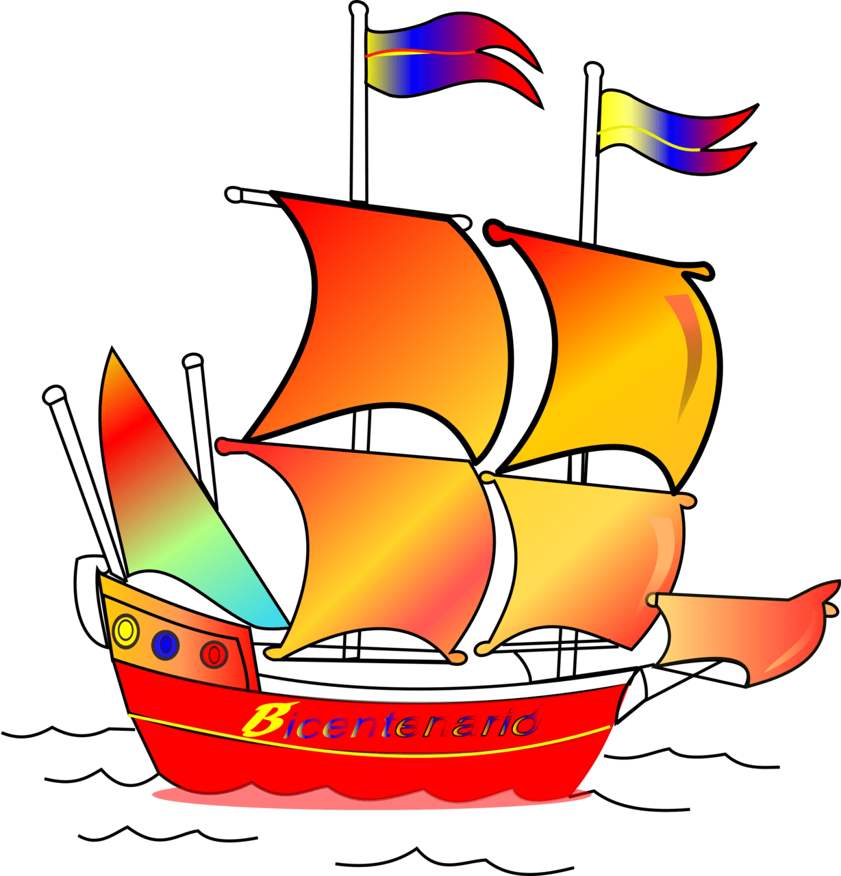 Pirate ship el barco del triunfo clipart vector