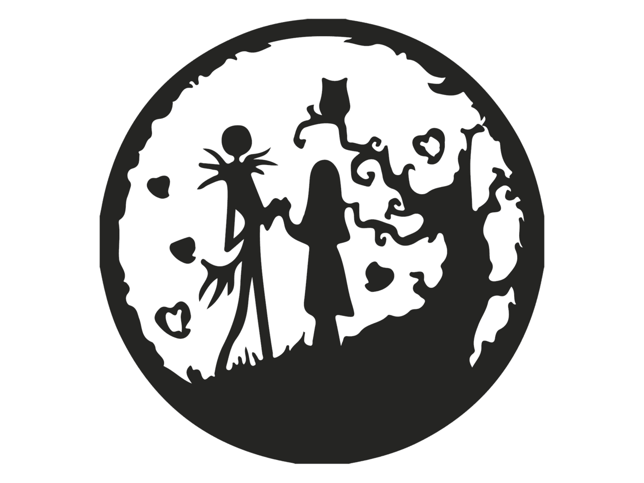 The nightmare before christmas silhouette coaster by neilault clipart background