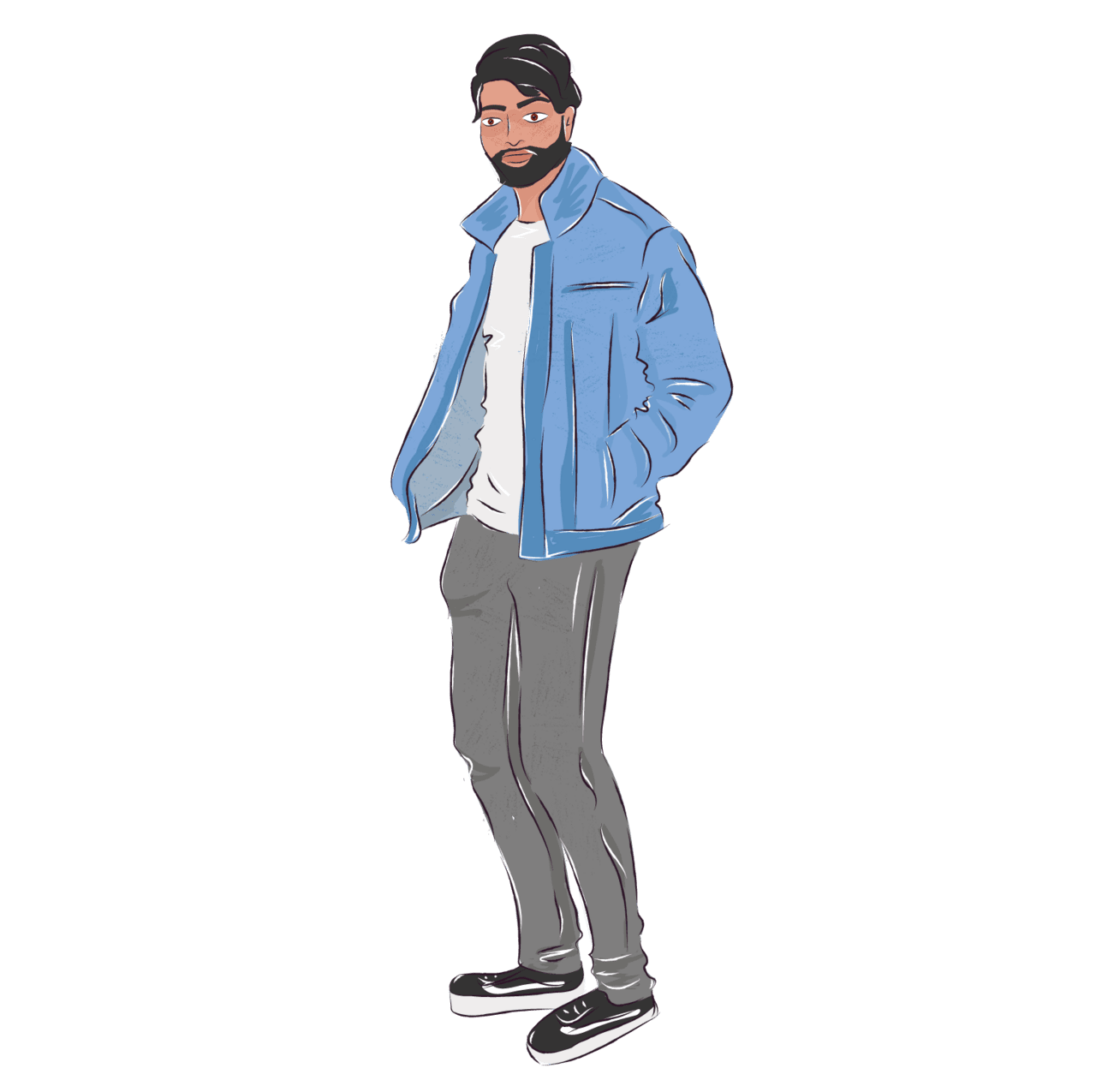 Jacket boy from maroc clipart vector