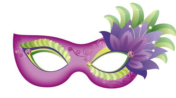 Mardi gras pin page clipart free