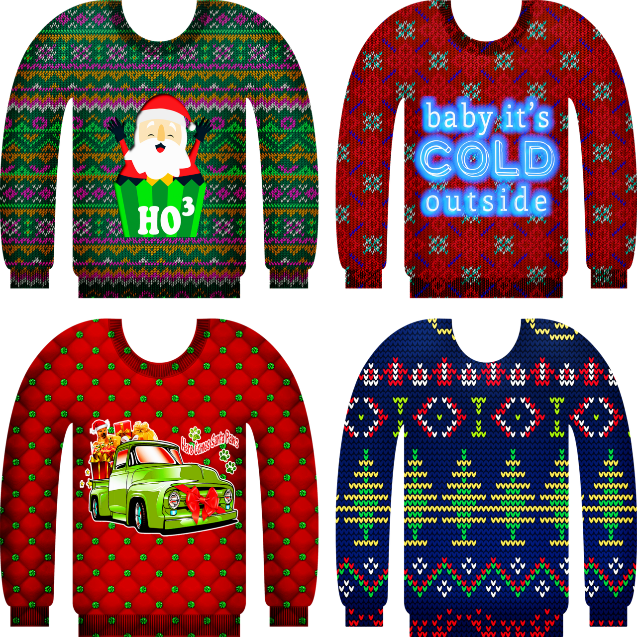 Ugly sweater jolly christmas clothing thursday clipart logo