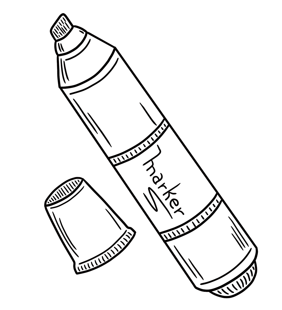 Marker writing supplies school image clipart