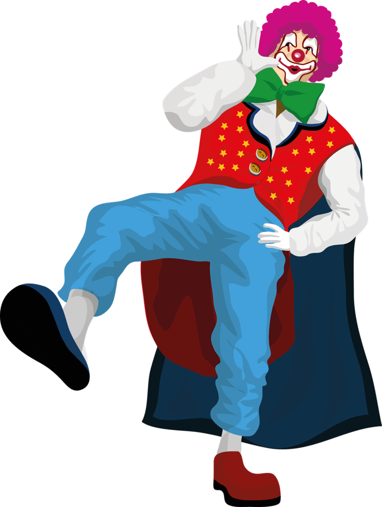 Mardi gras clown image for clipart