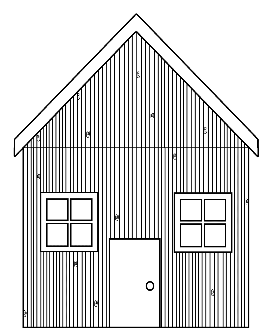 House black and white pin page clipart transparent 2