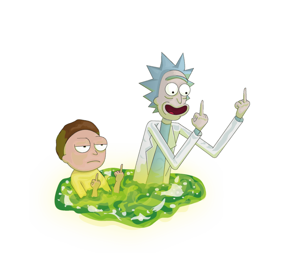 Middle finger rick and morty by lalingla deviantart clipart background