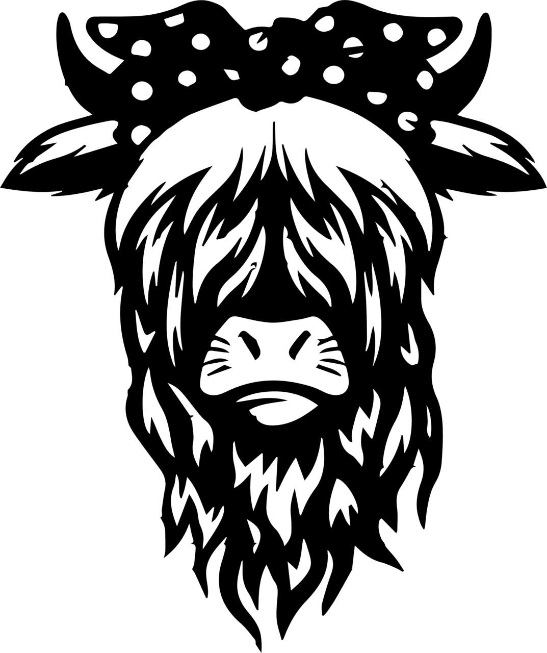 Highland cow clipart transparent