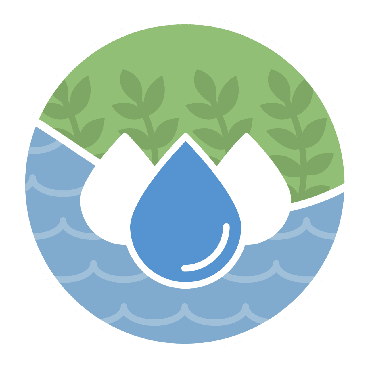 Water drop environmental logo design graphics clipart