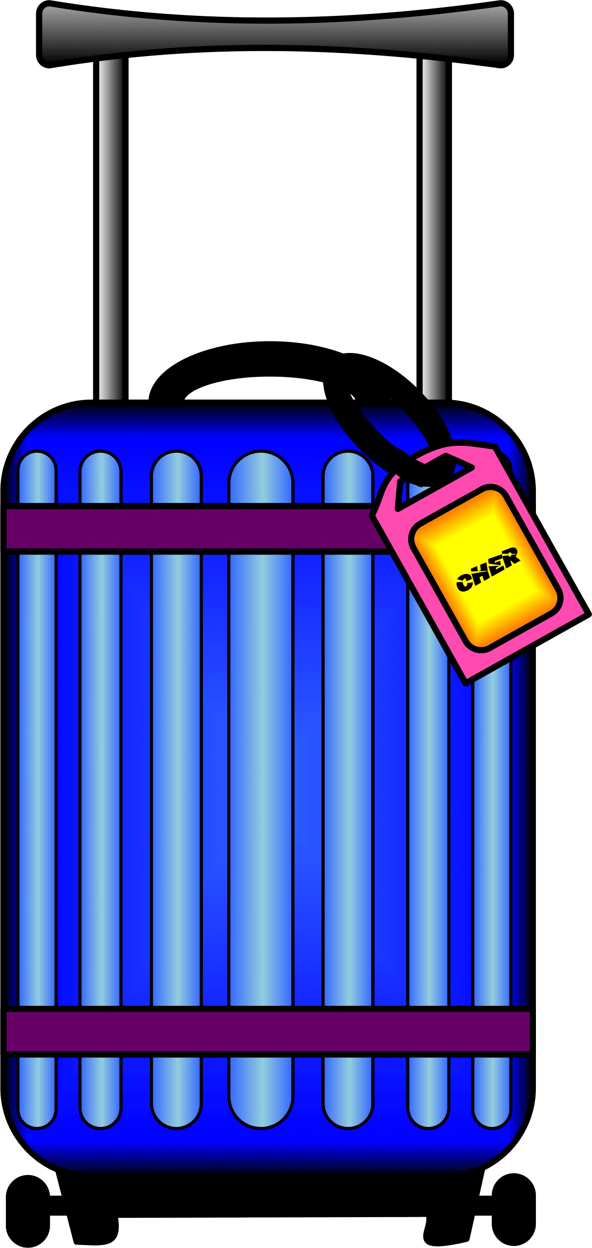 Luggage pin page clipart image