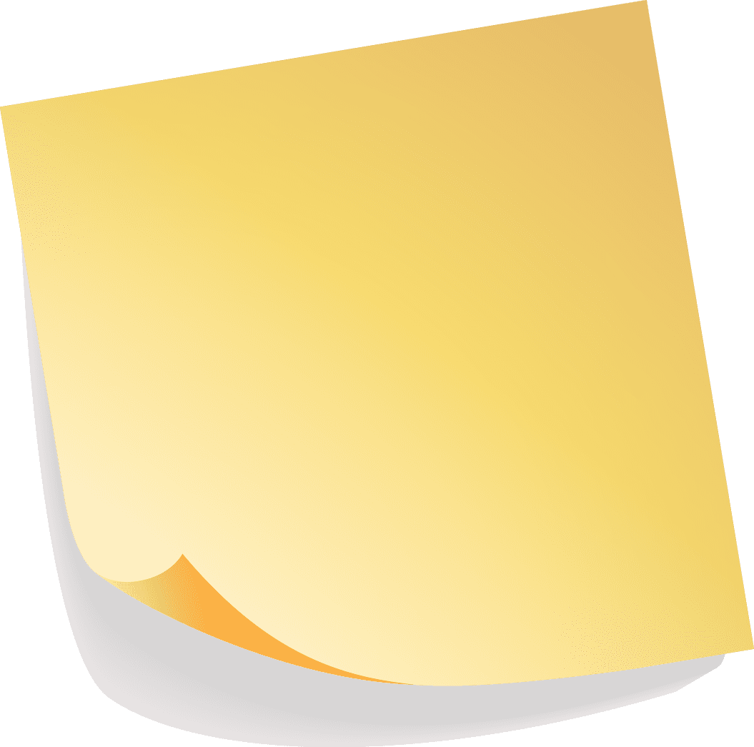 Post it note vector painted notes yellow sticky euclidean clipart