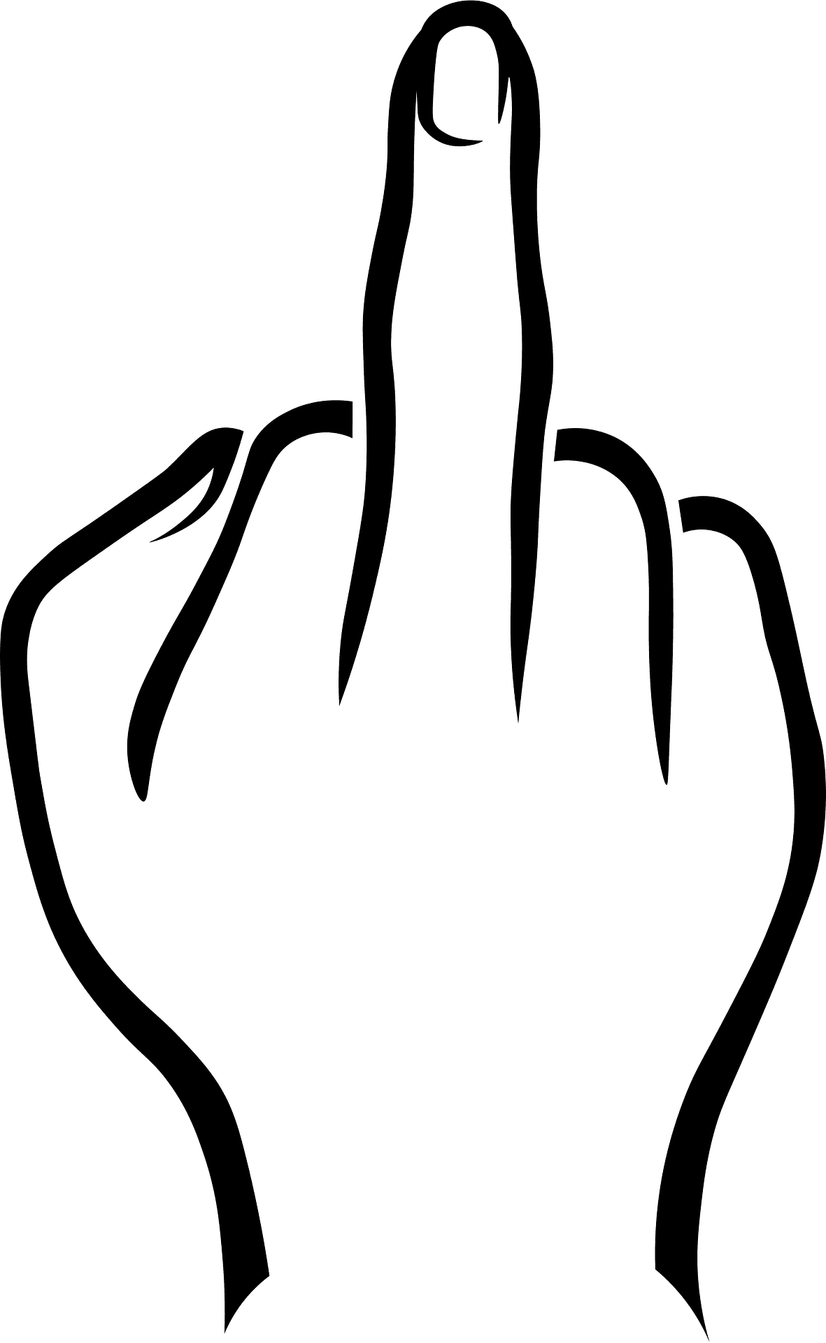 Middle finger vector clipart images