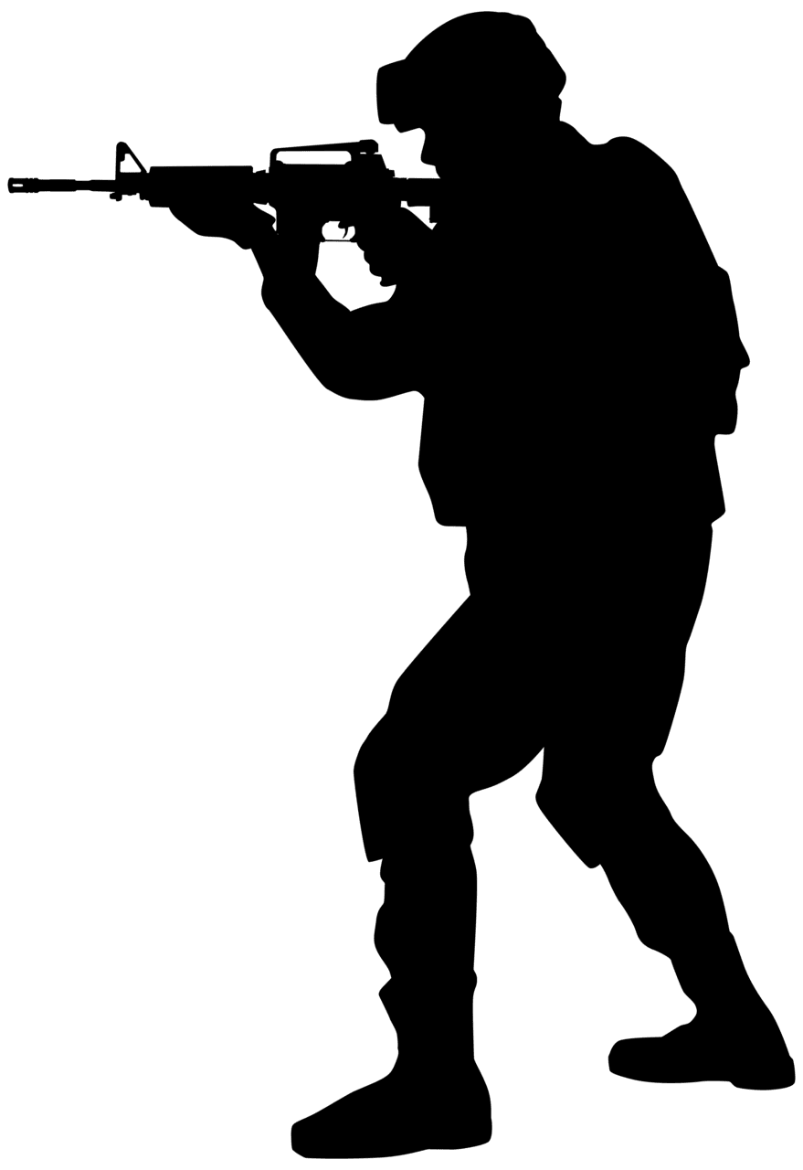 Soldier silhouette clipart image