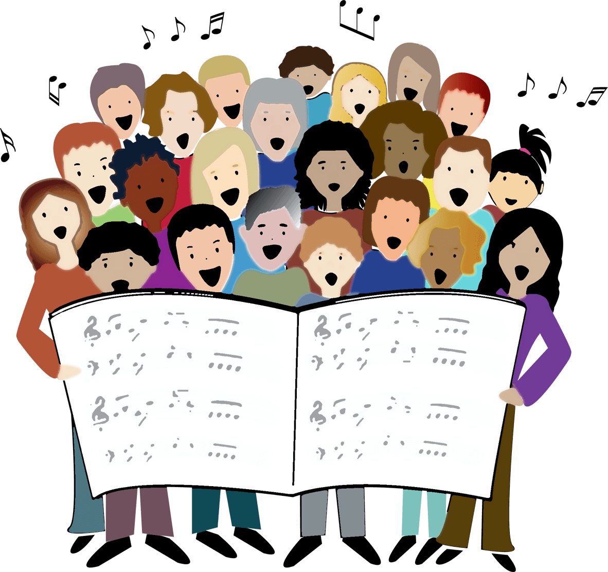 Singing page clipart picture