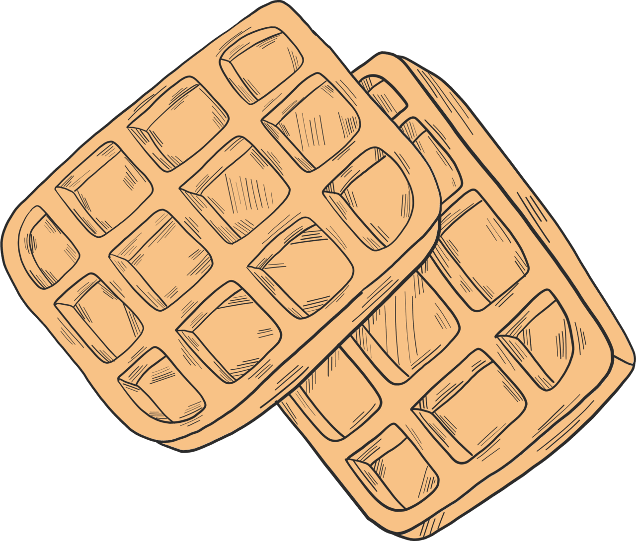 Waffle vector clipart images 3