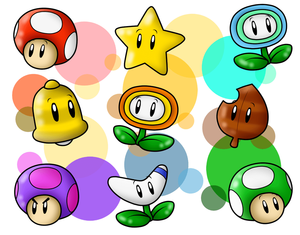 Super mario random power ups by boxbird deviantart clipart image