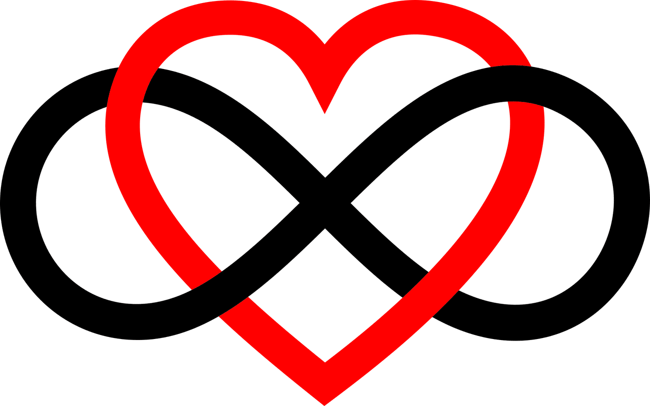 Heart outline infinite love clipart photo