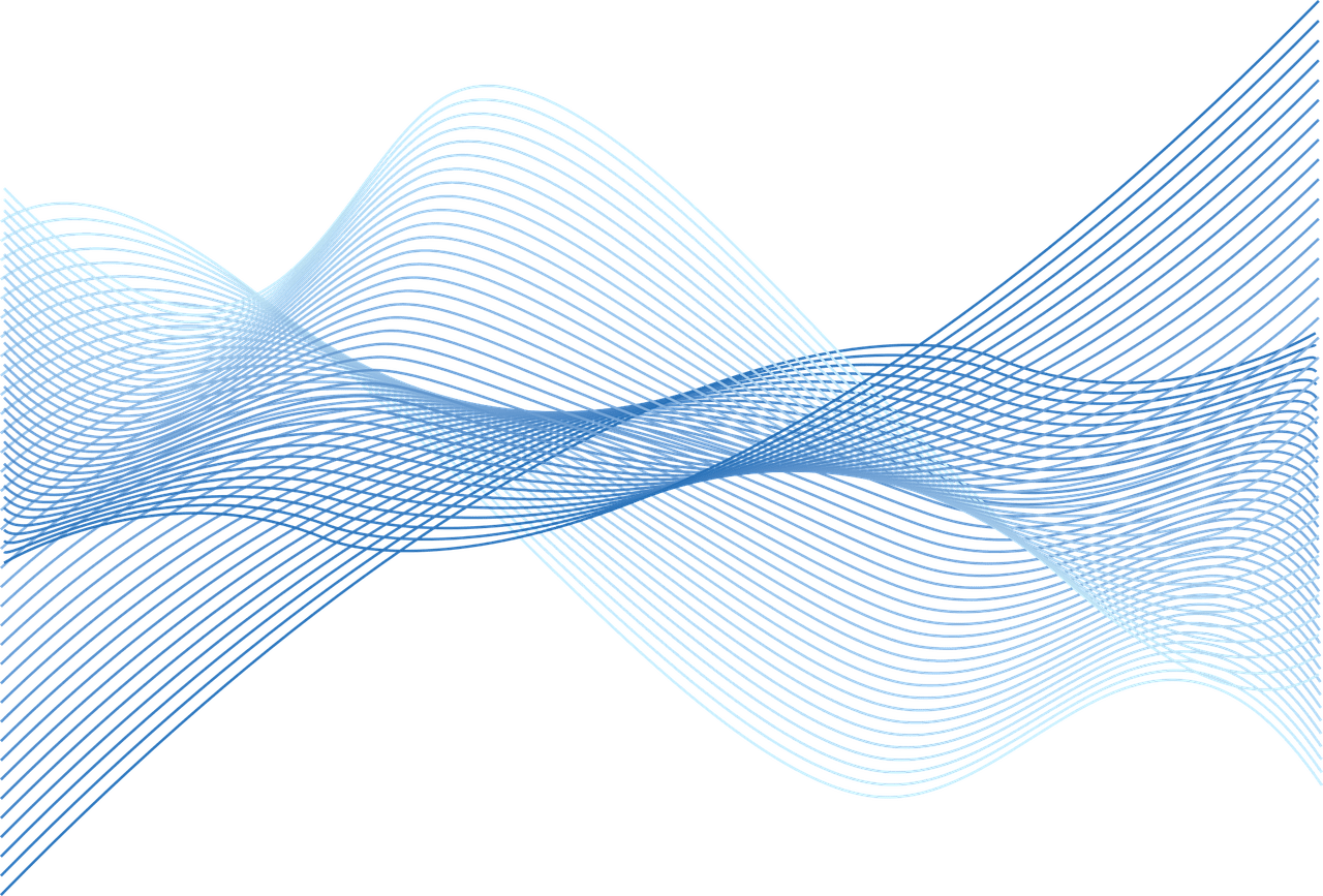 Ocean waves blue graphic vector clipart
