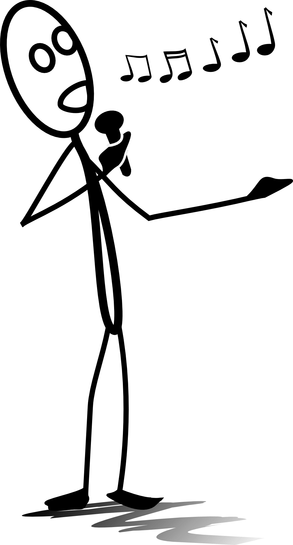 Stick figure singing clipart photo