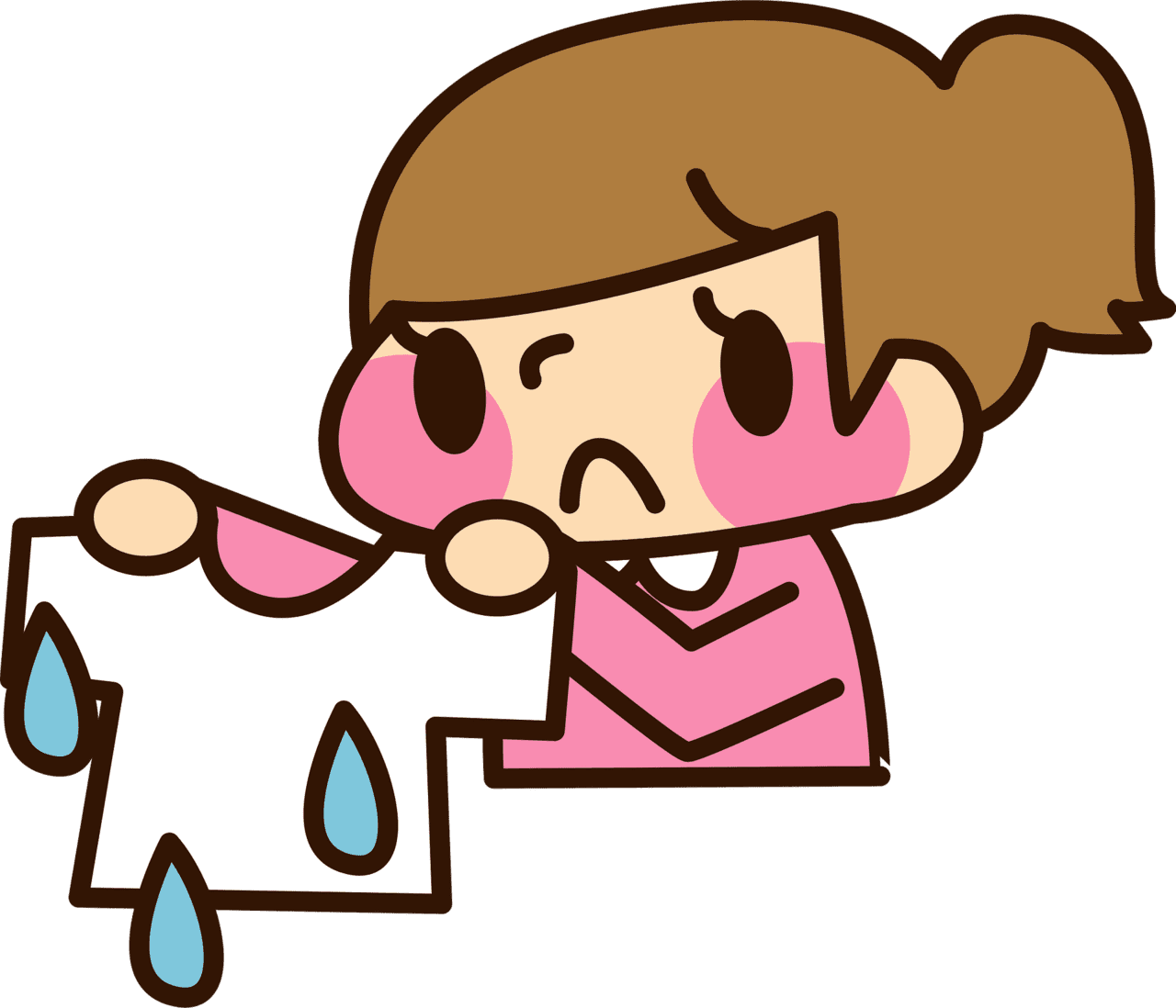 Sabrina girl is holding wet laundry vector clipart images