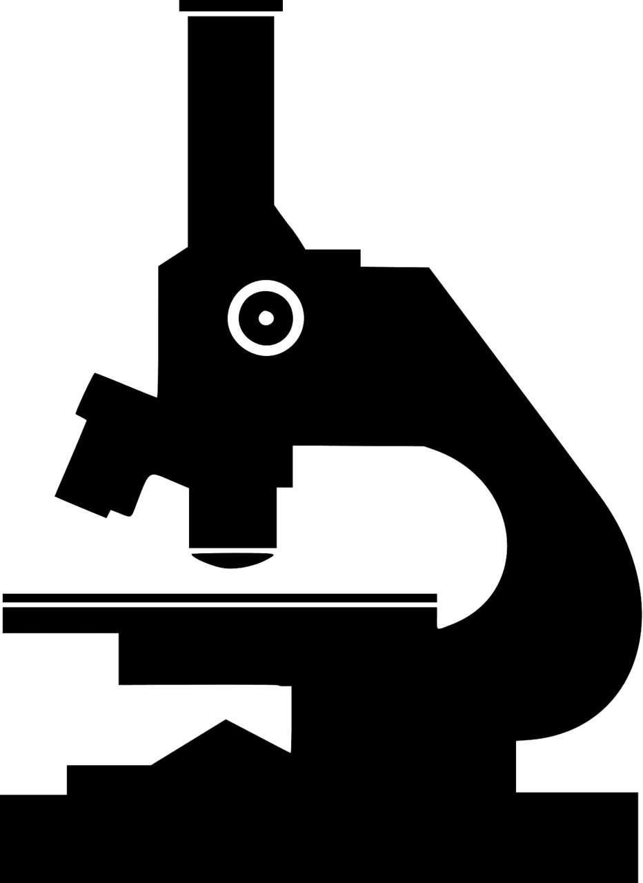 Microscope silhouette vector clipart images