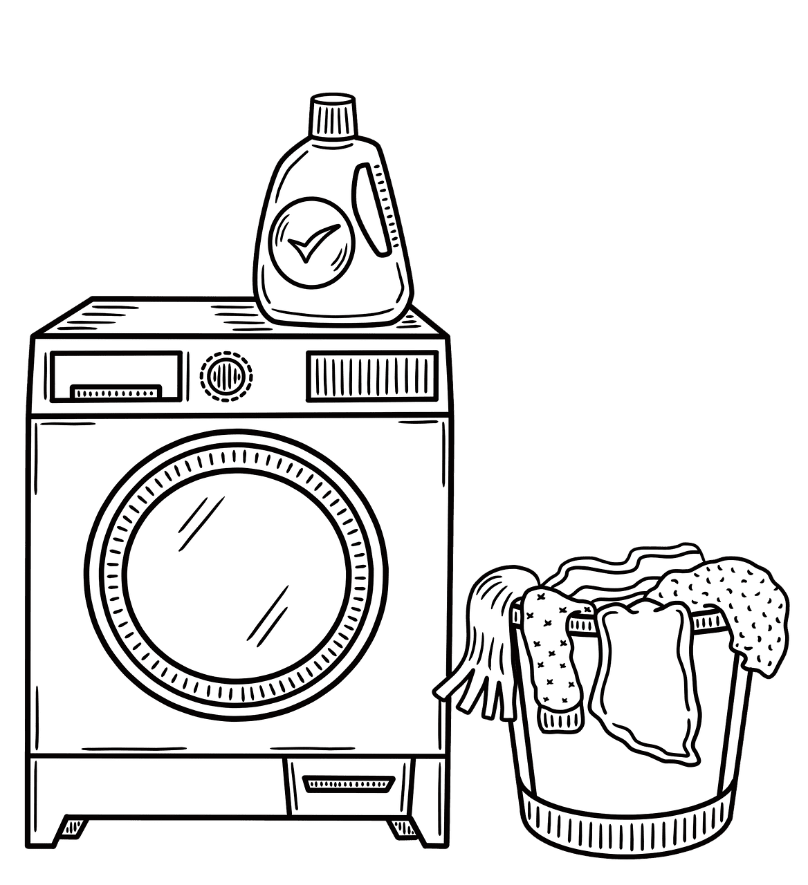 Laundry washing machine appliances detergent image clipart