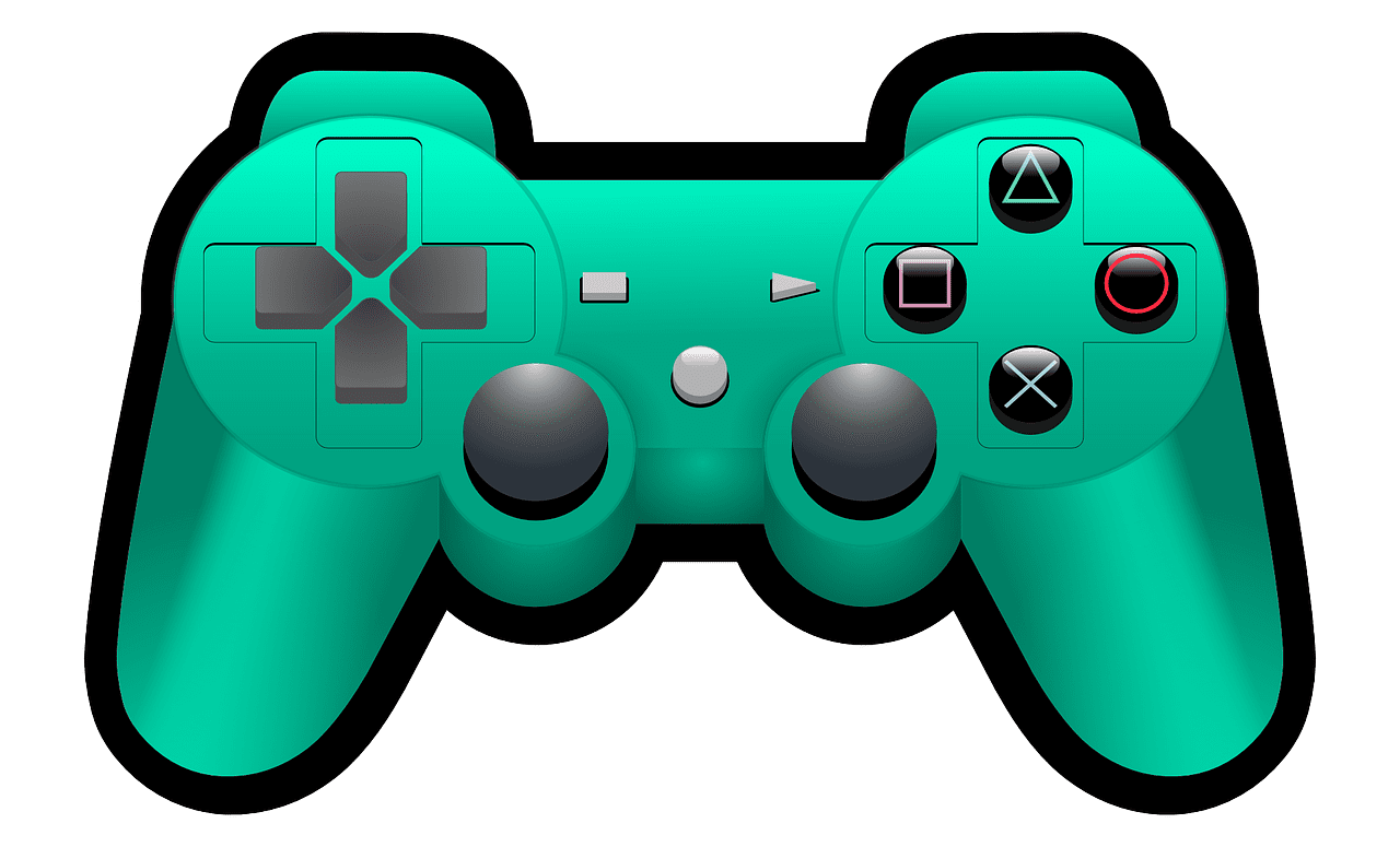 Video game controller joystick playstation vector graphic clipart