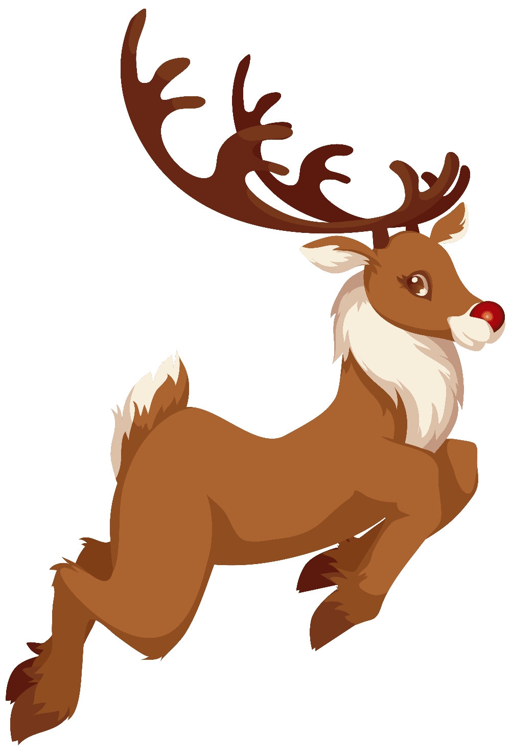 Rudolph santa claus reindeer clipart christmas cliparts vector