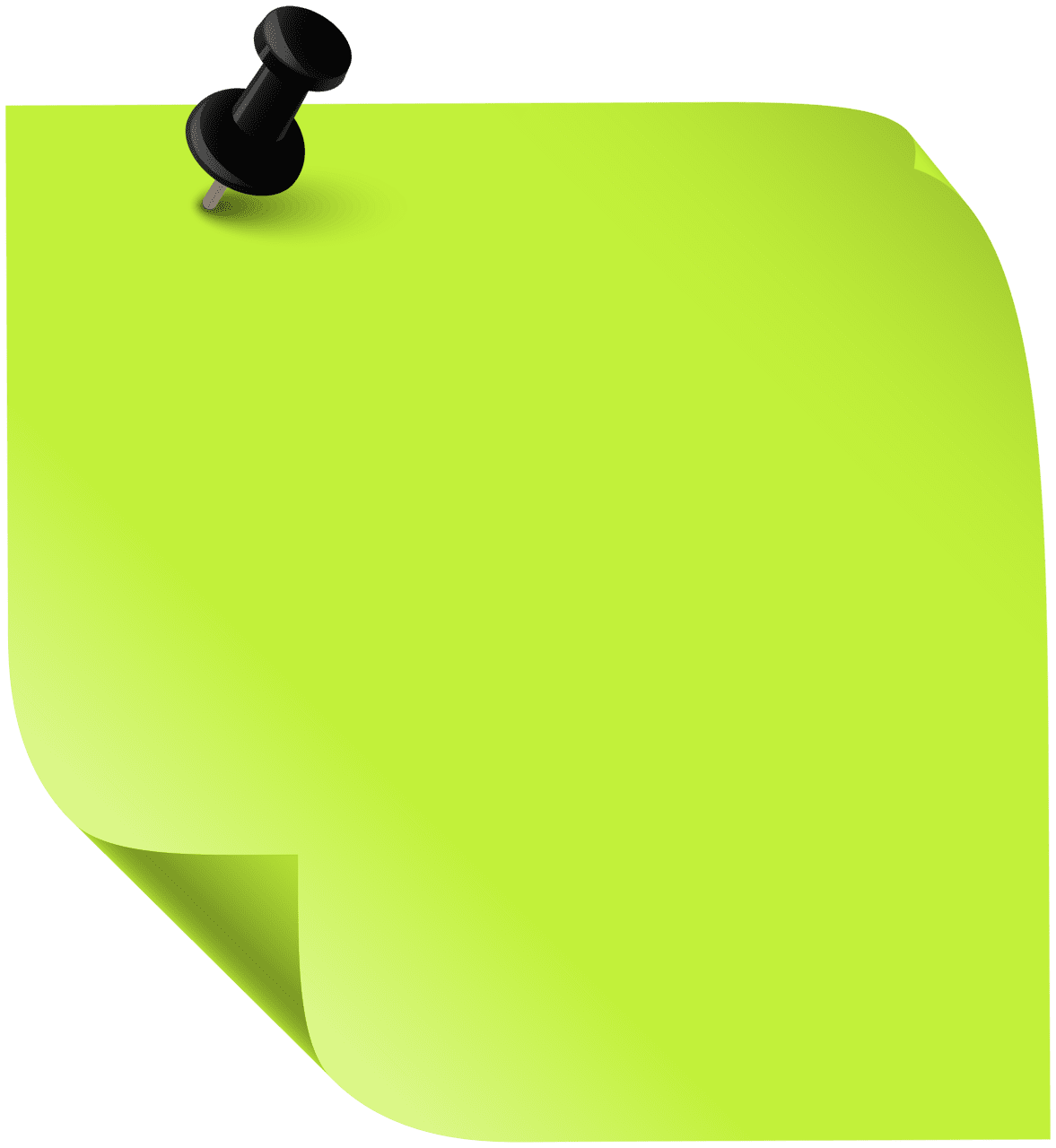 Post it note sticky green clipart best vector