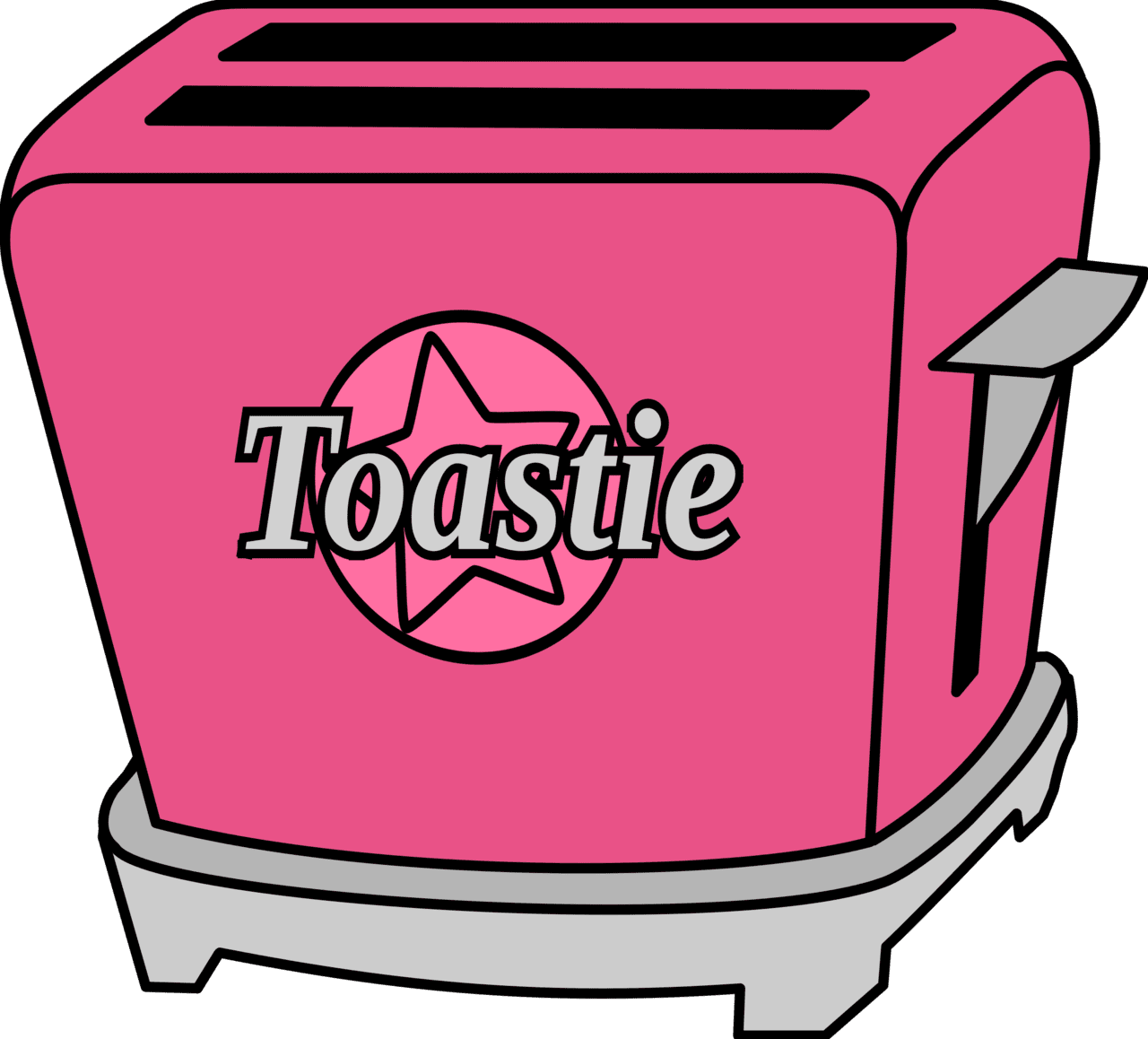 Pink chrome toastie toaster vector clipart image photo cc images