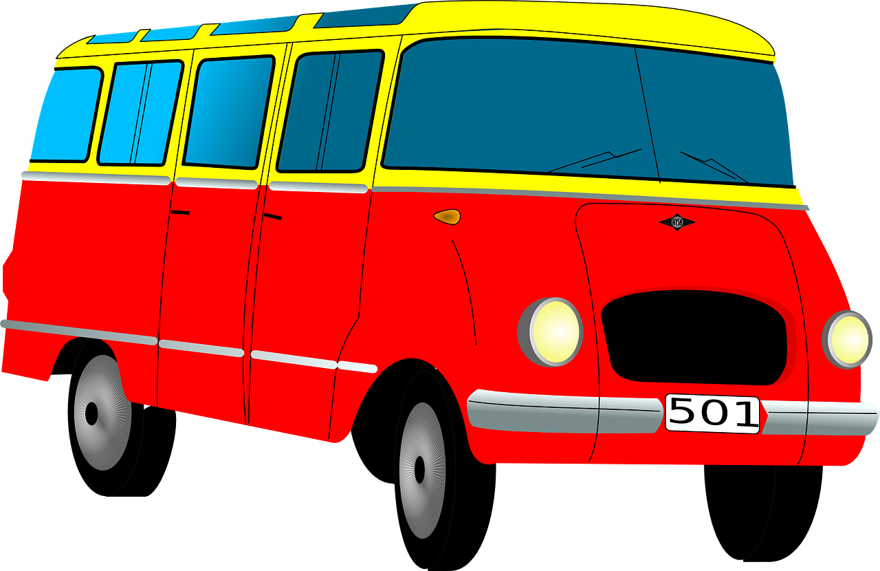 Bus van automobile vector graphic clipart