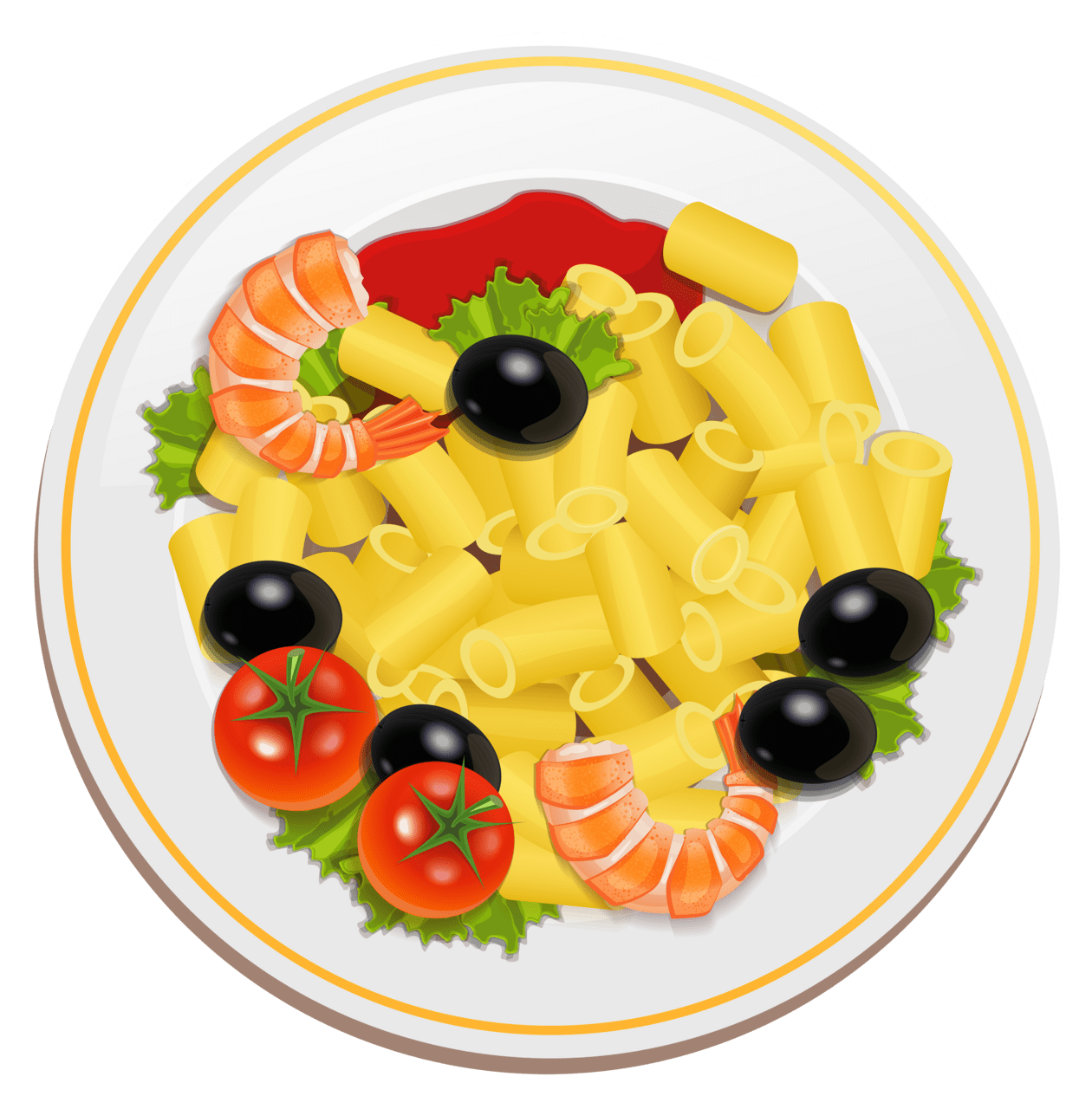 Pasta macaroni salad clipart picture