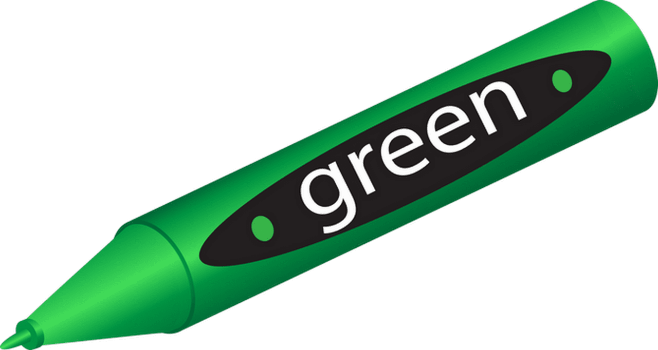 Green marker pen clipart library vector