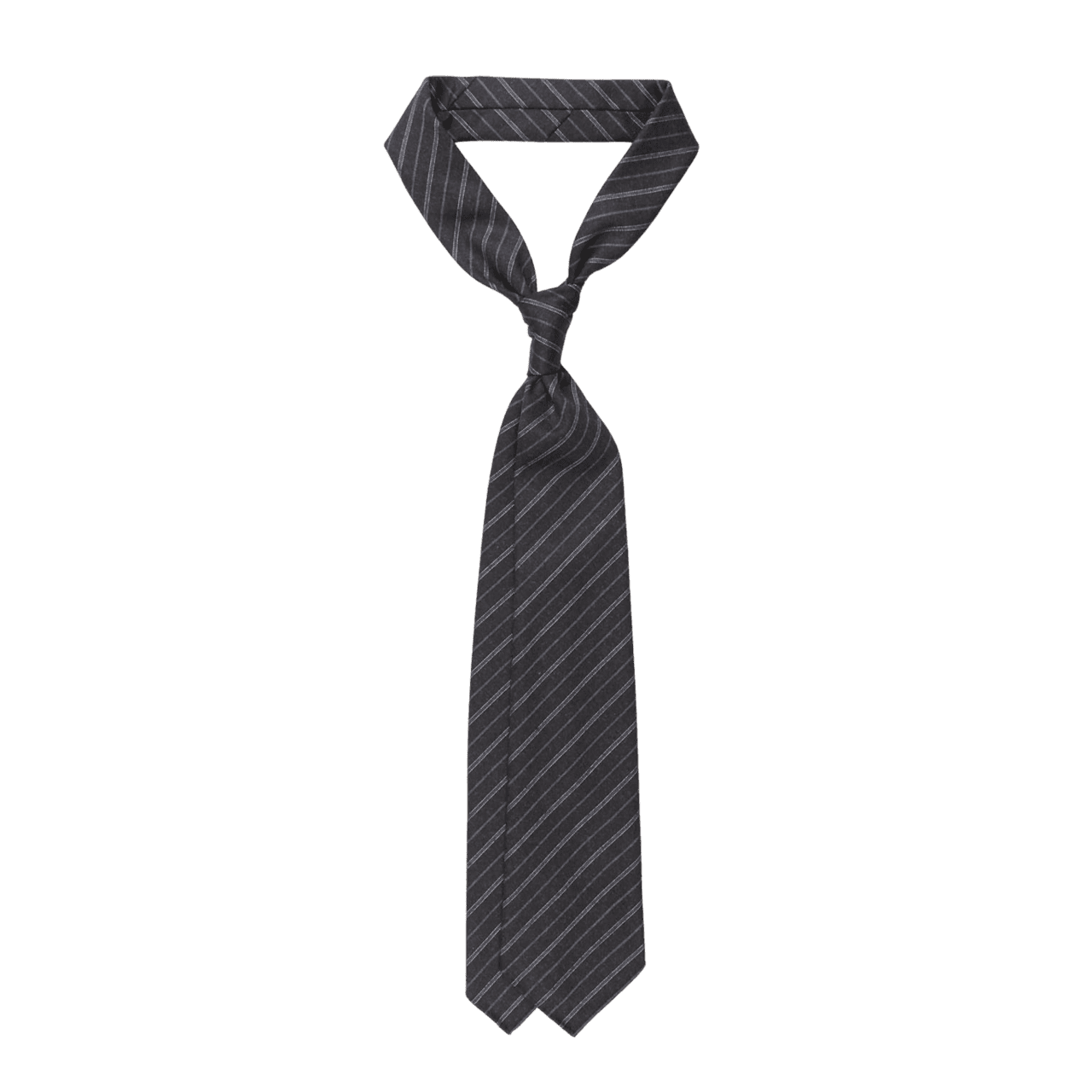 Dreaming of monday navy blue chalkstripe fold vintage wool tie clipart logo