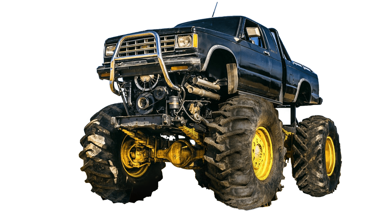 Monster truck off road vehicle with heavy duty tires clipart all free