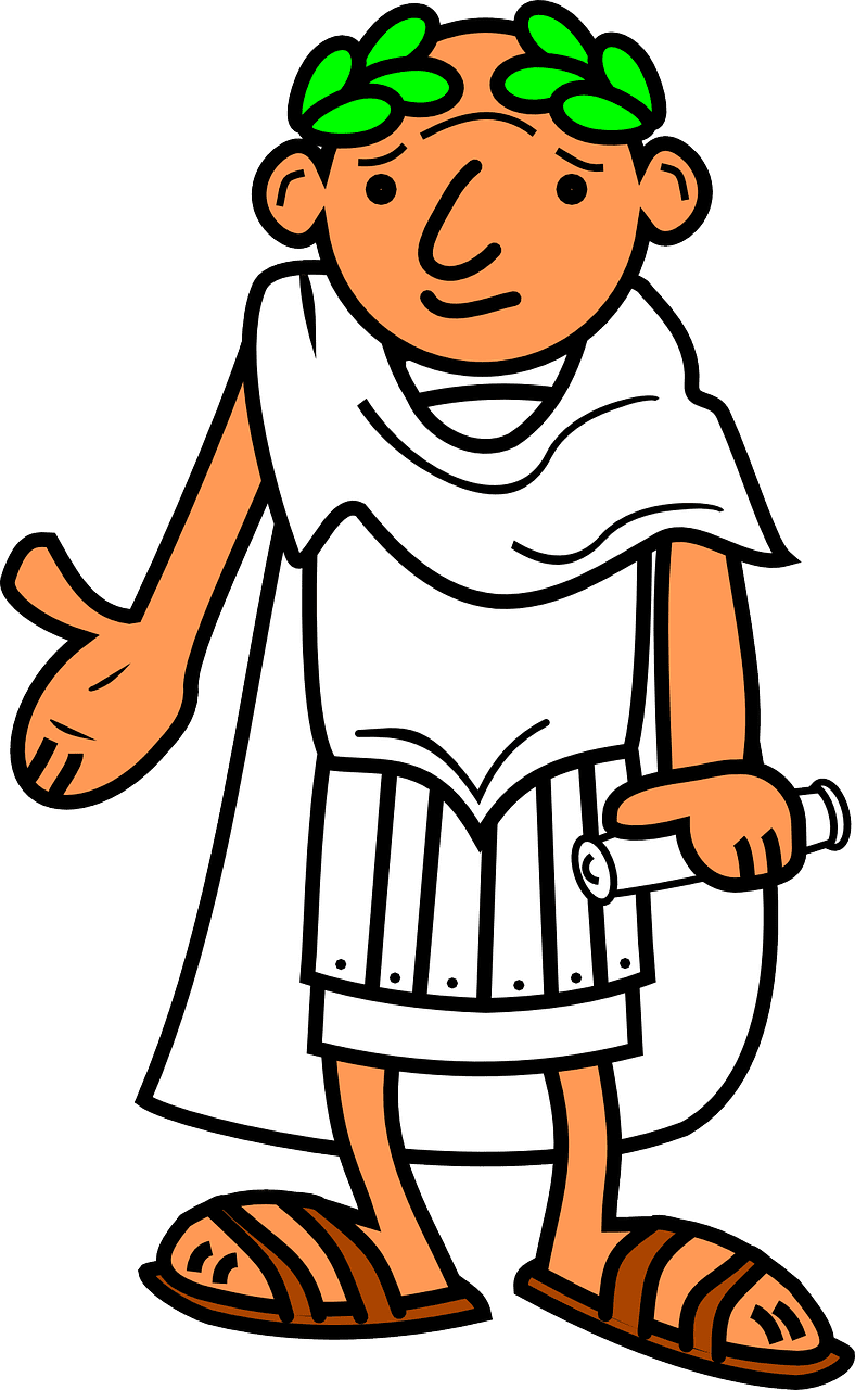 Caesar emperor history vector graphic clipart