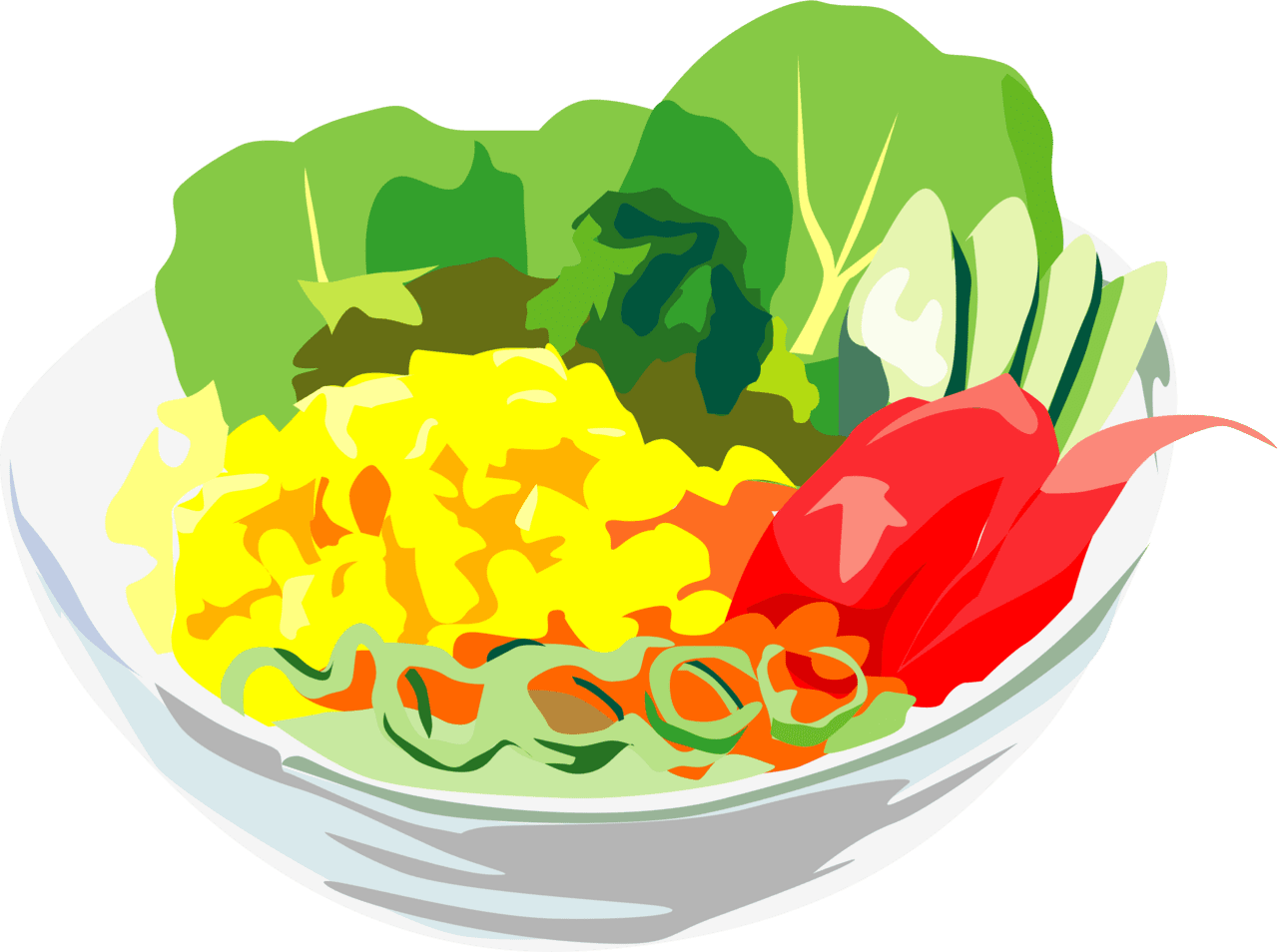 Salad food vector clipart images