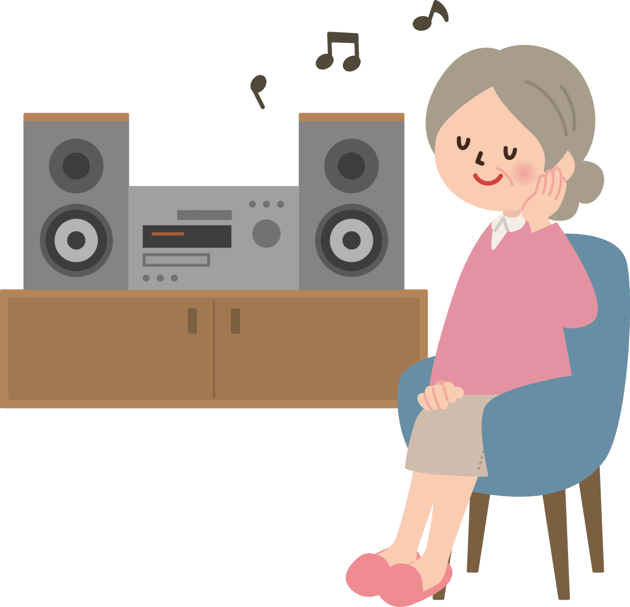 Listening to music vector clipart images 3