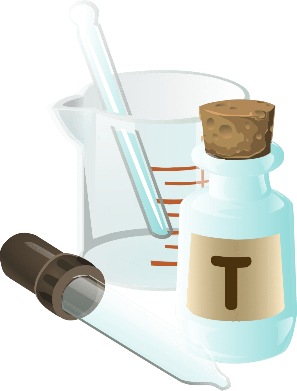 Dropper and medicine vector clipart images