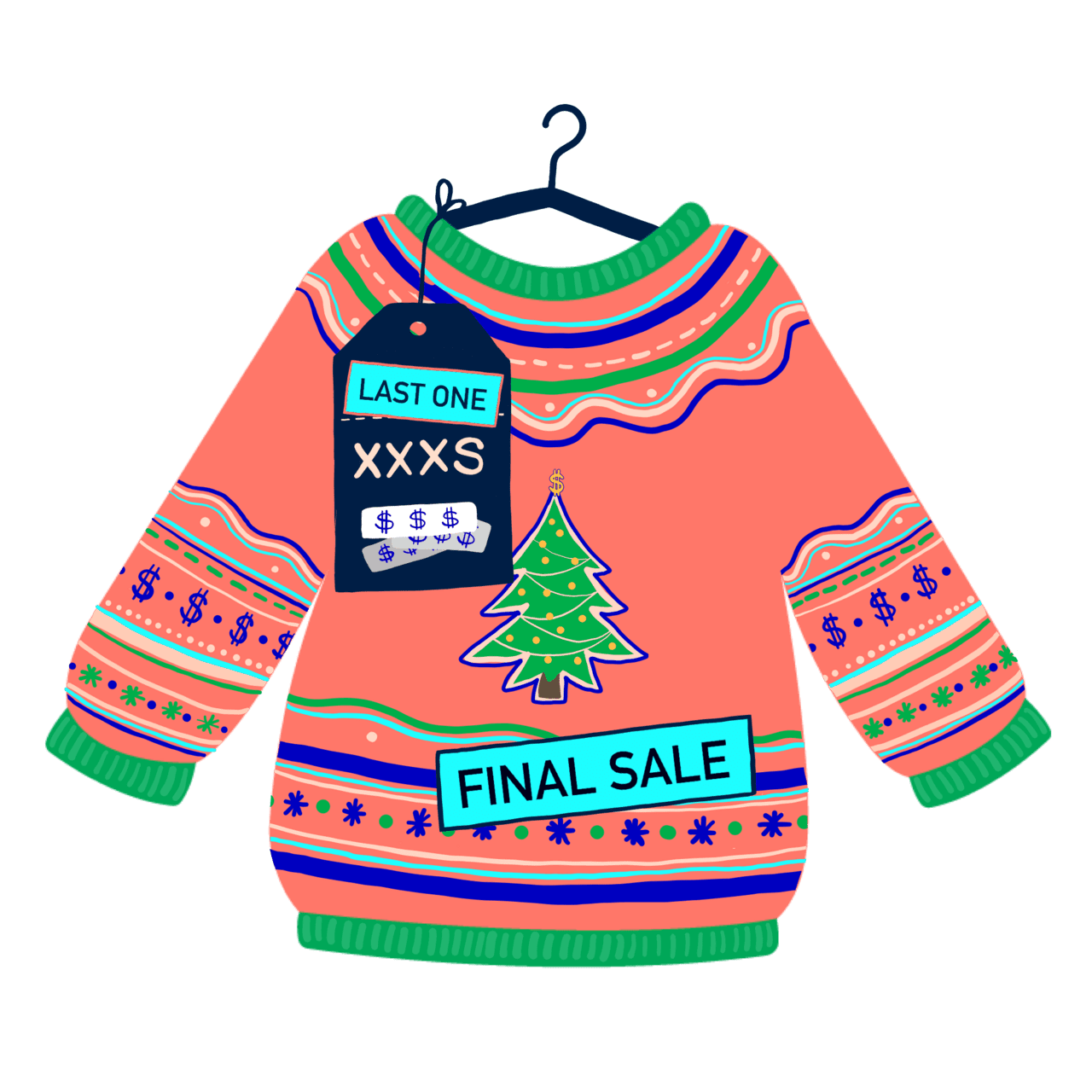 Ugly sweater holiday spending sweaters it can get john hancock clipart logo