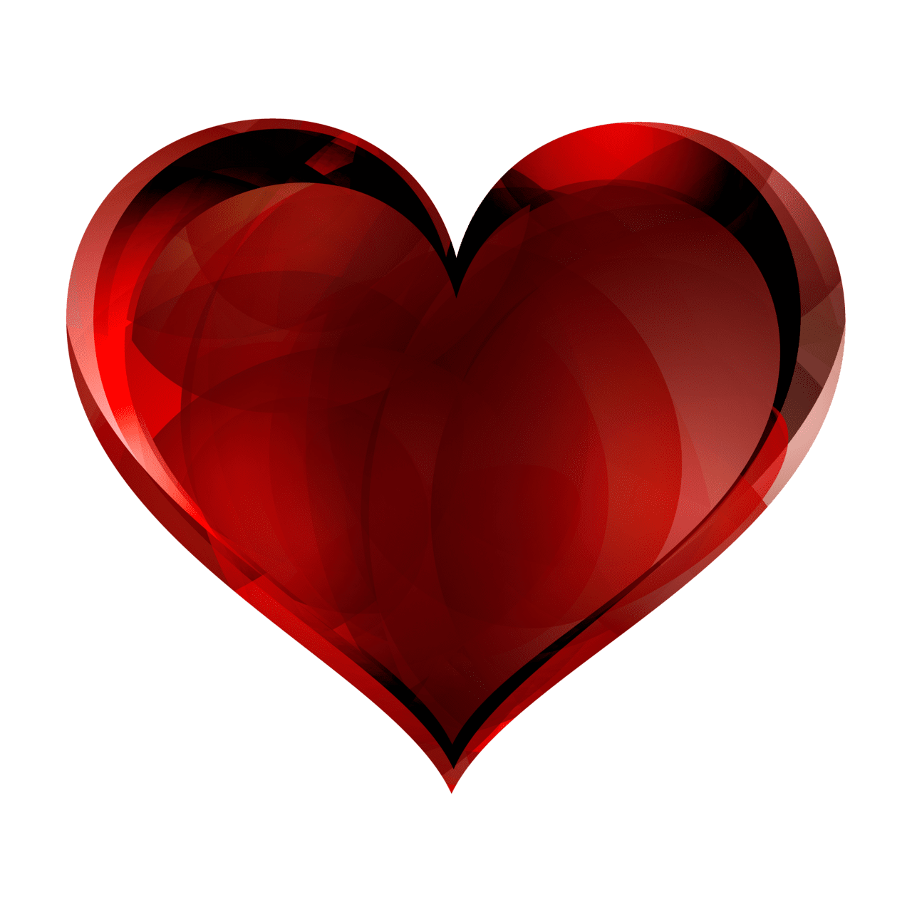 Red heart glass clipart photo