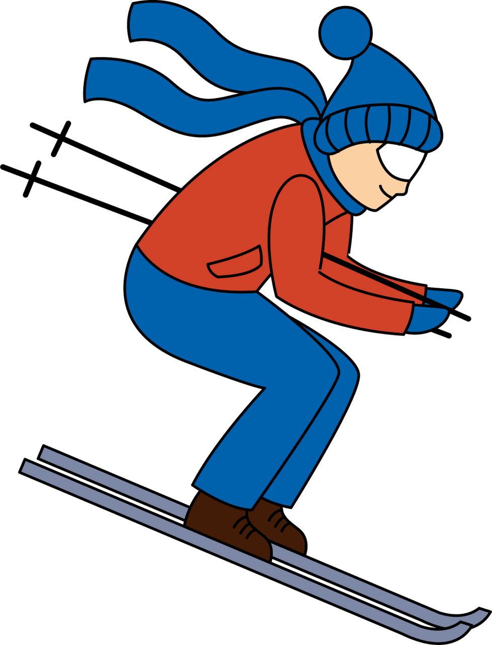 Ski er vector clipart images 3