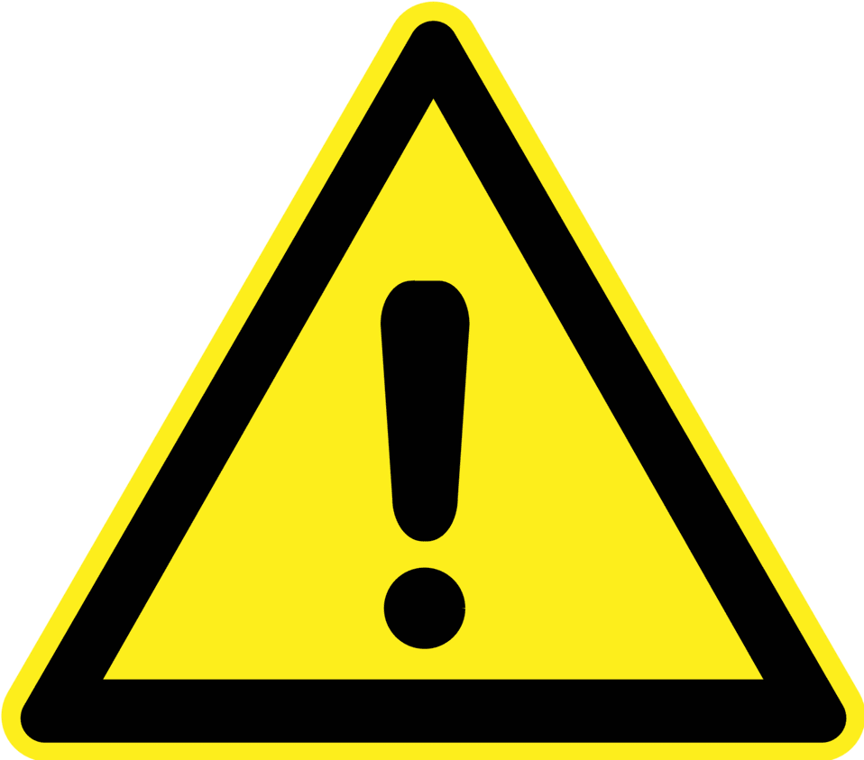 Clipart image sign hazard warning id