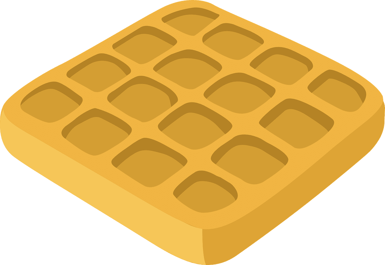 Waffle belgian breakfast vector graphic clipart