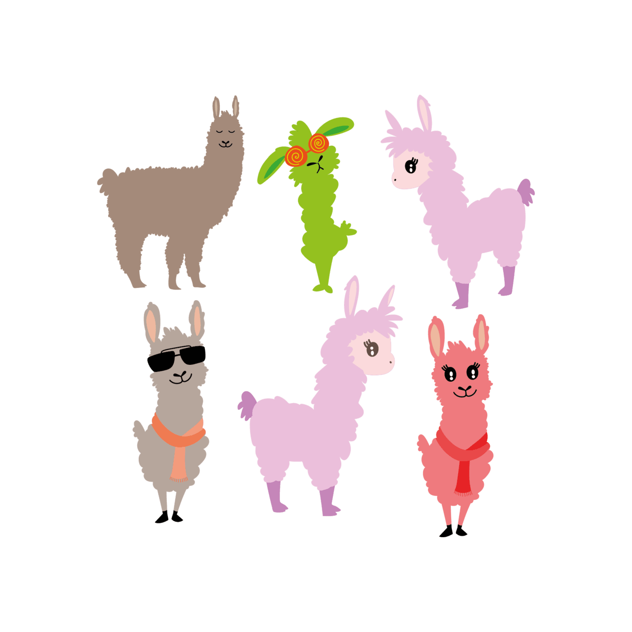 Llama pin page clipart transparent