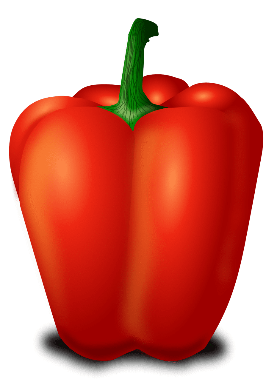 Healthy red pepper clipart vector