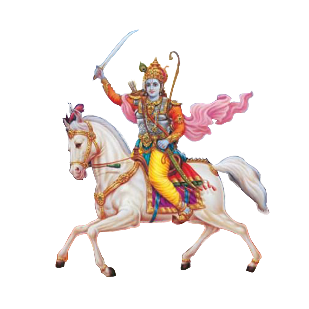 Knight kalki avatar in shreemad bhagvatam background clipart