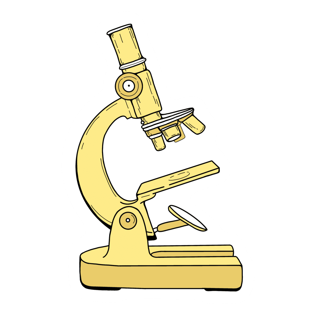 Microscope sticker clipart vector