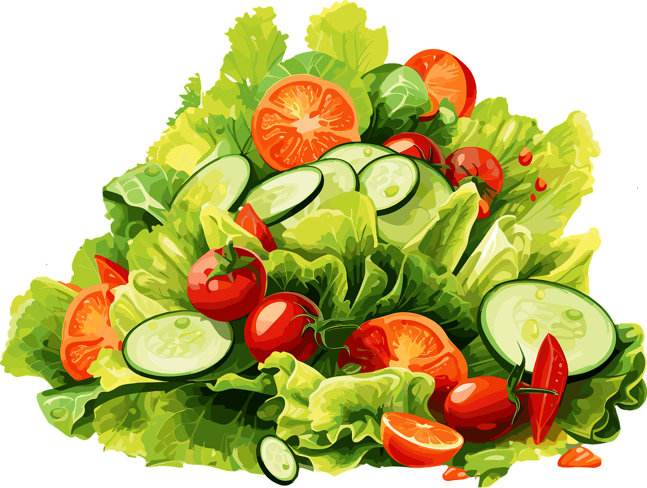 Salad vector art graphics clipart