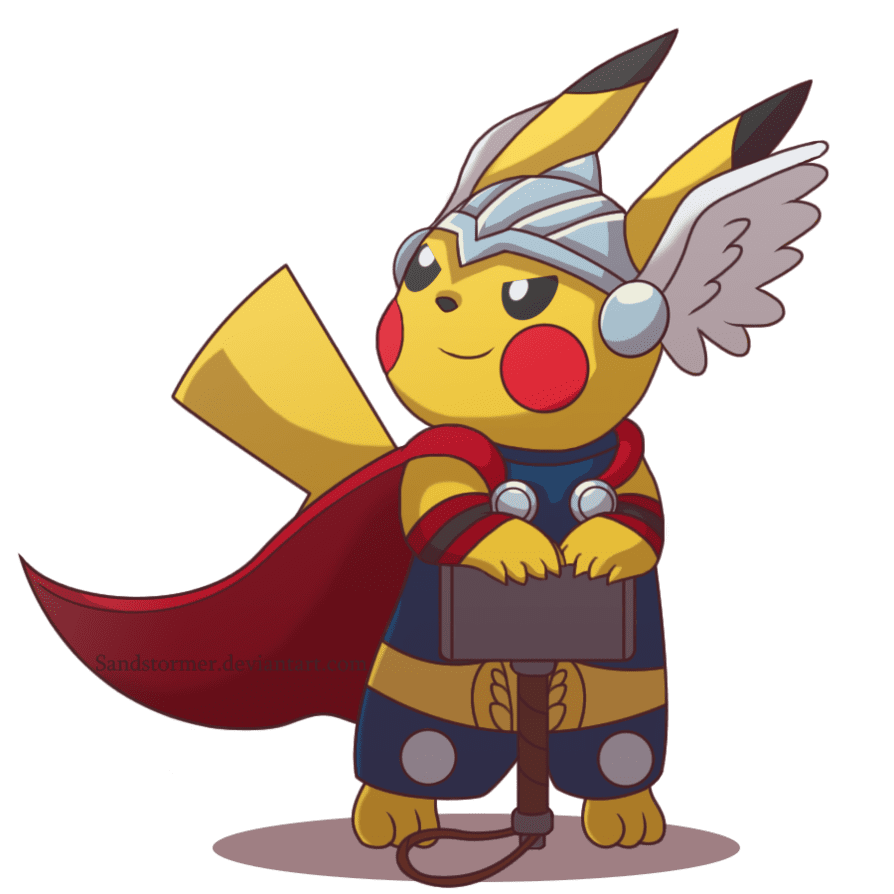 Mission thor the pikachu by sandstormer deviantart clipart logo